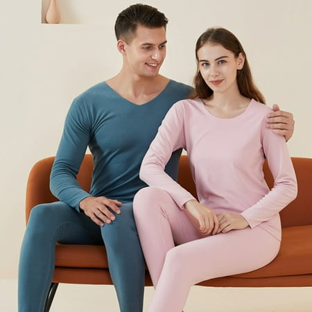 

2Pcs/Set Thermal Underwear for Women Long Johns Women with Fleece Lined Base Layer Women Cold Weather Top Bottom