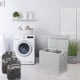 thumbnail image 2 of Cesto para ropa sucia Simple Houseware doble con tapa gris, 2 of 7