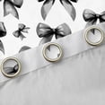 thumbnail image 4 of jejeloiu Kawaii Bowknot Bow Black Out Curtains,Chic Ribbon Bowtie Curtains Pack of 2 (42x63 Each),White Black Bedroom Curtains For Girl Breathable Home Decor, 4 of 6