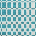 thumbnail image 3 of HomeRoots 669322 8 x 10 ft. Teal & Ivory Geometric Transitional Washable Machine Made Rectangle Area Rug with UV Protection, 3 of 9