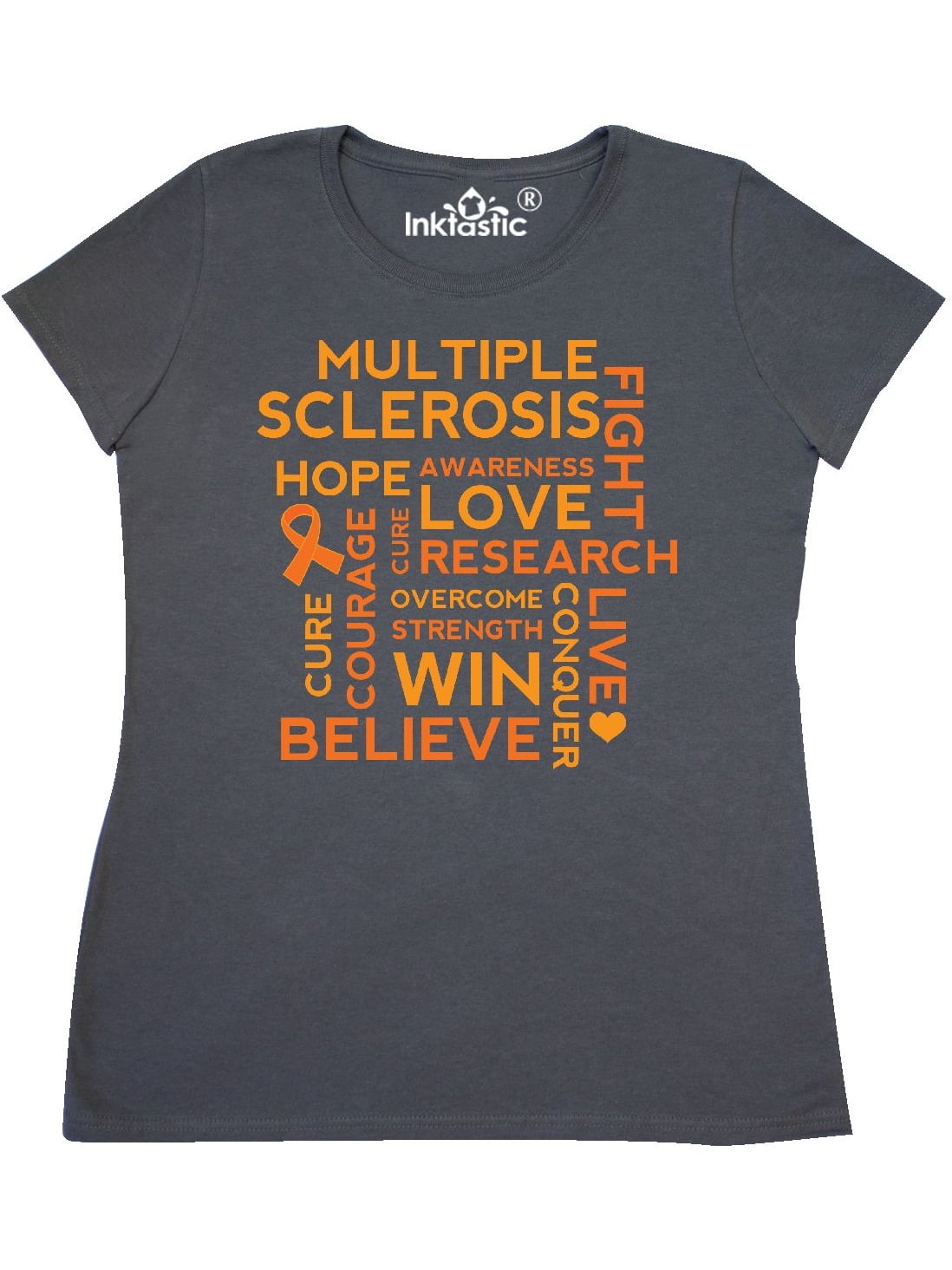 inktastic Multiple Sclerosis Awareness with Orange Ribbon and Baby T-Shirt