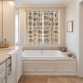 thumbnail image 3 of Curtains 63 Inch Length 2 Panels, Ocean Fishes Grommets Window Treatment Curtain, Retro Tropical Coastal Animal Brown Thermal Curtains Drapes for Living Room/Bathroom, 3 of 9