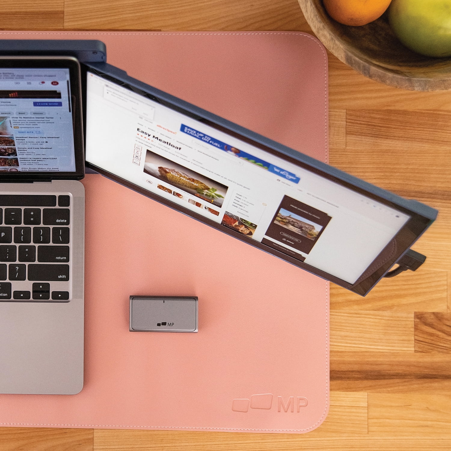 Mobile Pixels Desk Mat (Coral Pink)