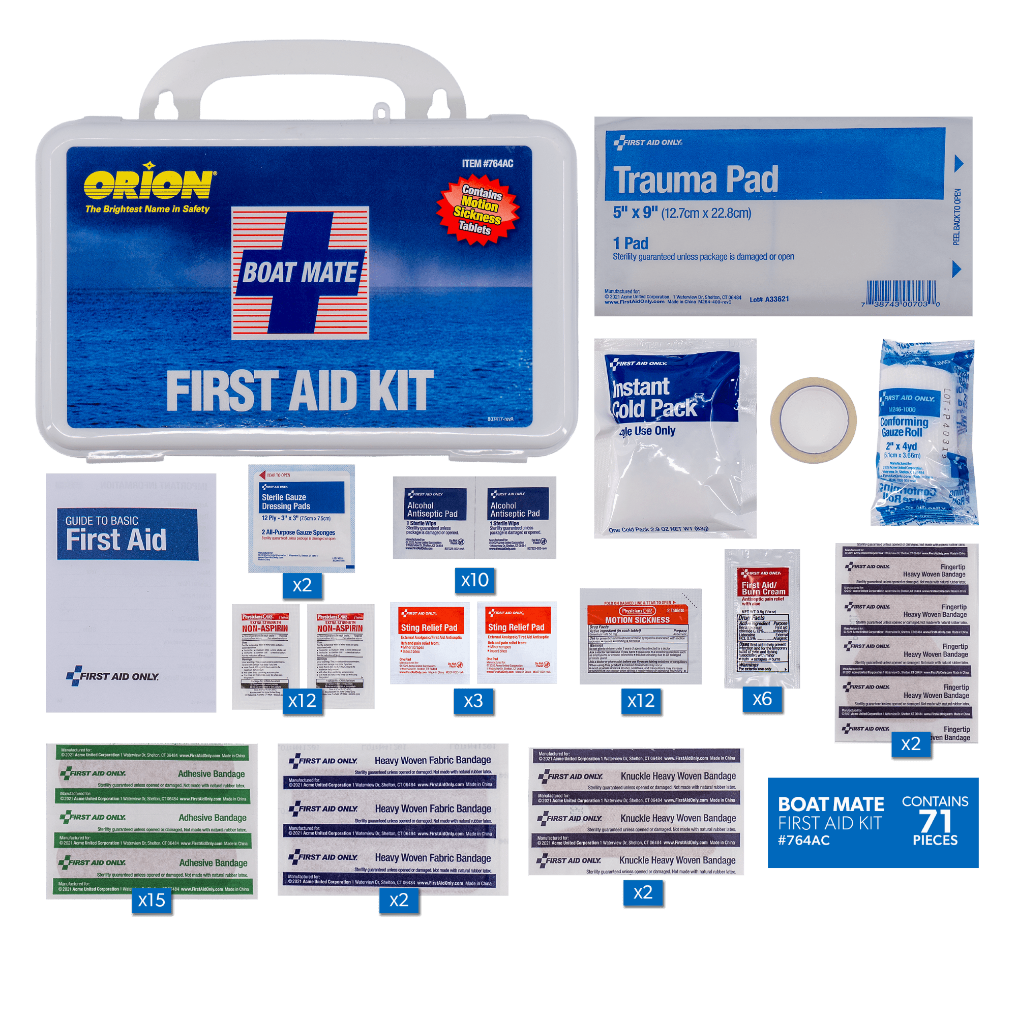 (3 pack) Orion Marine Boat Mate First Aid Kit