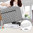thumbnail image 6 of HELLHERO Sewing Machine Cover with Handle and Pocket Lightweight Waterproof Dustproof Protector Universal Gray Dot Pattern, 6 of 8