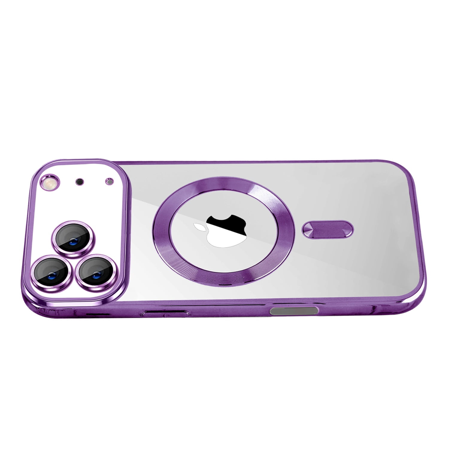 Slim Clear Protective Case with Shiny Finish for iPhone 17 Pro Max - Purple