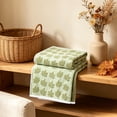 thumbnail image 5 of Autumn Maple Leaf Kitchen Towels 2Pcs ,Thanksgiving Harvest Embossed Hand Towels,Soft Absorbent Dish Cloths,Seasonal Home Kitchen Counter Decor.Green, 5 of 6