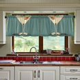 thumbnail image 3 of Yayeee Kitchen Curtains Tier Set of 2 Light Filtering 57"x24" Over Sink Window Panels, Beige Martini, 3 of 7