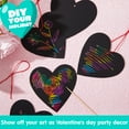 thumbnail image 2 of SYNCFUN 36 Packs Valentines Day Gifts for Kids, Classroom DIY Rainbow Scratch-Off Paper Cards for School Class Exchange Kids Valentines Crafts, 2 of 7