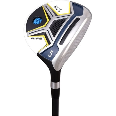 Men's Rife 812s 5 Wood Golf Club, Right Handed Regular Flex with Men's Size Black Pro Velvet Grips
