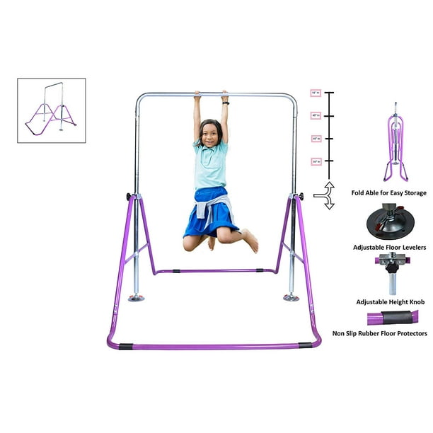 Barre de gymnastique pliable pour enfants - Barre de jardin horizontal