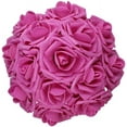thumbnail image 1 of Nvzi 50 piezas de flores artificiales, rosas de espuma artificiales de tacto real, decoración DIY para bodas, damas de honor, centros de mesa para ramos de novia, fiestas (50, rosa fuerte), 1 of 5