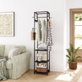 thumbnail image 4 of ELYKEN 71" Coat Rack, Metal Frame 3 Shelves 12 Hooks 1 Pack, Black, 4 of 11