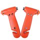 thumbnail image 1 of Paquete de 2 martillos de seguridad para automóvil 5 en 1, herramienta de escape de emergencia con rompeventanas para automóvil y cortador de cinturón de seguridad, naranja, 1 of 1