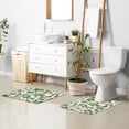 thumbnail image 6 of Yayeee Bath Rug for Bathroom Floor Non Slip Rectangle Fluffy Soft Absorbent Mat, 16"x24", Green Floral, 6 of 7