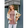 thumbnail image 4 of Ekouaer Womens Maternity Tops Long Sleeve Pregnancy Tunic Blouses Crew Neck Ribbed Shirts Pregnant Clothes, 4 of 6