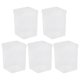 thumbnail image 1 of GOOHOCHY 5 piezas de un juego Caja de hisopos de uñas Caja de cosméticos duradera Caja de algodón de celosía individual Organizador de hisopos de algodón para el hogar Baño Dormitorio Viajes, 1 of 7