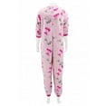 thumbnail image 3 of COUVER Women Hooded Hoodie Fleece Pajama Sleepwear Loungewear, Fox / Pink, XL, One-Piece, 3 of 3
