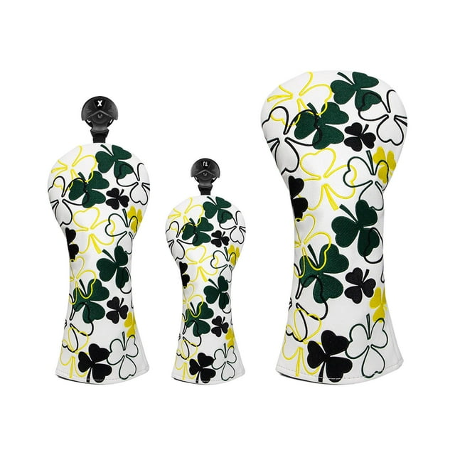 jinwen Housse de Tête de Club de Golf Brodée à Motifs Résistante à l'Eau avec Étiquettes Ensemble Tête Hybride