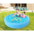 thumbnail image 2 of Inflatable Kiddie Pool - Swimming Pool with Sprinkler, Blow Up Swimming Pool for Family Party Water Sports, Full-Sized Kiddie Pool, 2 of 5