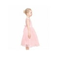 thumbnail image 4 of Girls Dress Pink Polka Dot Flower Leaf Fairy Princess Elegant Party 6 Years, 4 of 6