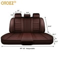 thumbnail image 3 of OTOEZ Car Seat Covers Full Set Leather Front and Rear Bench Backrest Seat Cover Set Universal Fit for Auto Sedan SUV Truck, 3 of 12