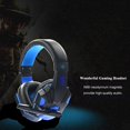 thumbnail image 3 of Graflsoa Red LED Gaming Headset with Mic for PC, Adjustable Volume, 40mm Drivers, USB & 3.5mm Interface, Lightweight ABS Design, 2m Cable, Red/Blue Options, 3 of 6