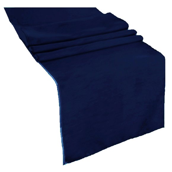 KS Linens Polyester Table Runner 12"x108" Ideal for Wedding, Baby Shower, Restaurnat, Birthday Party, Home (Navy Blue)
