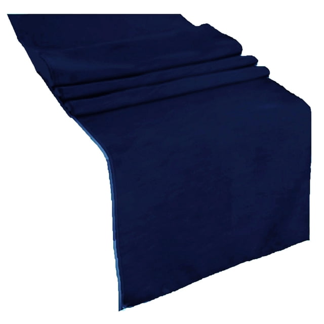 KS Linens Polyester Table Runner 12"x108" Ideal for Wedding, Baby Shower, Restaurnat, Birthday Party, Home (Navy Blue)