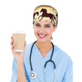 thumbnail image 2 of Horse Working Cap with Sweatband - Adjustable Unisex Surgical Nurse Cap, Chemo Hats for Women, 2 of 6