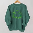 thumbnail image 4 of Tops de Cuello Redondo para las Mujeres St Patricks Día Impreso Manga Larga Suéter Superior, Suéter Casual Suéteres de Invierno para las Mujeres sin Capucha, 4 of 6