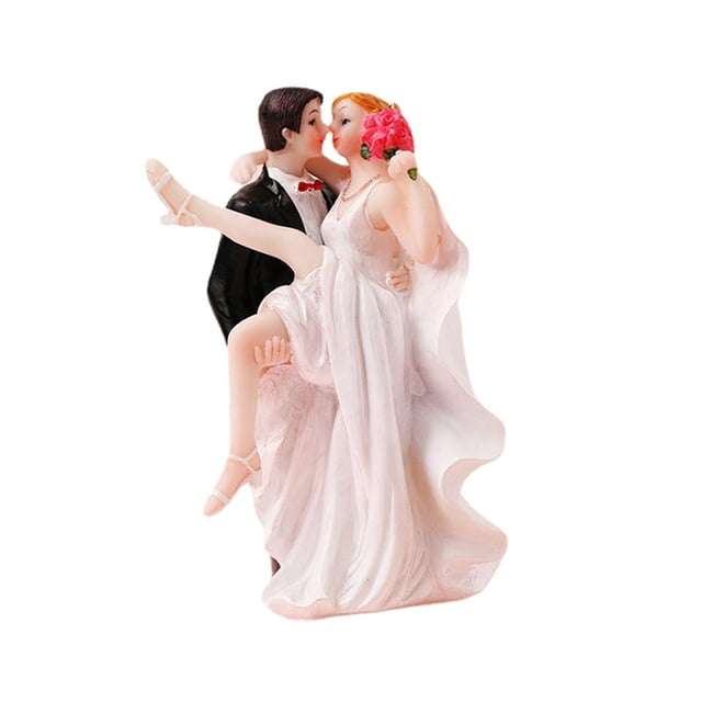 Figuras de novia y novio para decoración de tarta de boda, decoraciones para parte superior de tarta, estatua de figuras de pareja para aniversario, mayimx Adorno para tarta de boda