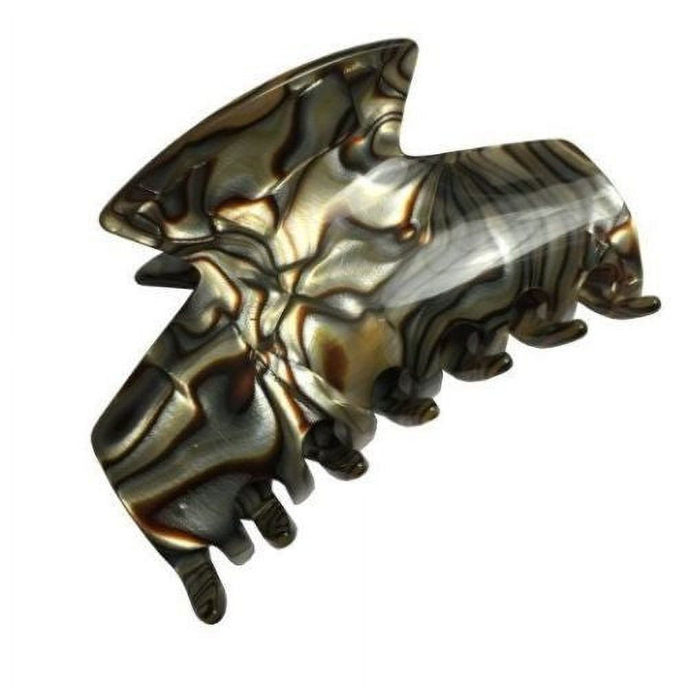 French Amie Chic Onyx Handmade Celluloid Medium Hair Claw Clip Clutcher
