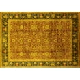 thumbnail image 1 of Ahgly Company Machine Washable Indoor Rectangle Oriental Yellow Industrial Area Rugs, 3' x 5', 1 of 4