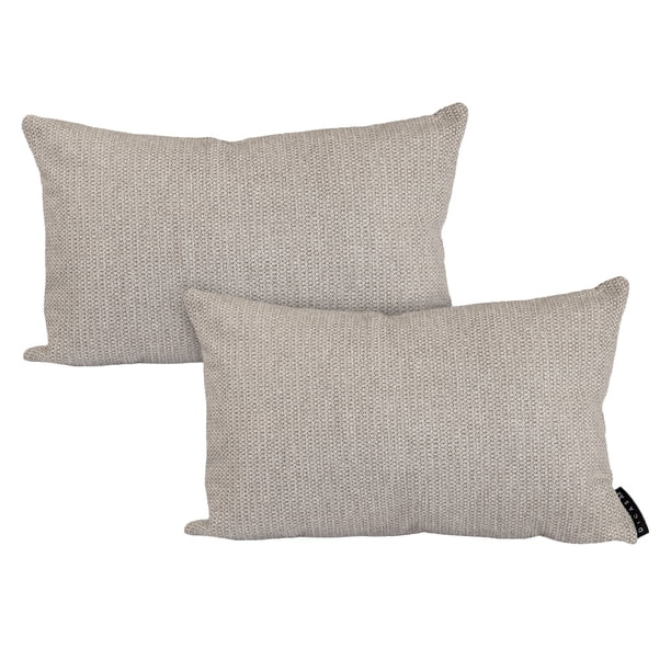 Cojin Riñonera Decorativa Rectangular Set de 2 Rivo Beige