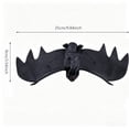 thumbnail image 5 of Clearance Gunhay Halloween Hanging Bats, Halloween Wall Art Decor,2 Styles Realistic Scary Large Fake Black Hanging Flying Bat Spooky for Halloween Indoor Decorations, B, 5 of 5