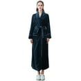 thumbnail image 2 of Bathrobes for Women Long Length Cotton His and Hers Robes Flannel Long Length Matching Robes for Couples Warm Thickened Bathrobe Plus Size Shower Robe, 2 of 4