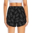 thumbnail image 4 of Haiem White Pineapples Women's 2 in 1 Running Shorts - Lightweight Athletic Workout Gym Yoga Breathable Sports Shorts Liner with Phone Pockets-Large, 4 of 9