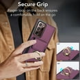 thumbnail image 3 of Allytechgroup Wallet Case for Samsung Galaxy Note 20 Ultra, PU Leather Cards Slots Ring Kickstand Anti-Scratch Stylish Phone Case Cover for Women Men, Purple, 3 of 8