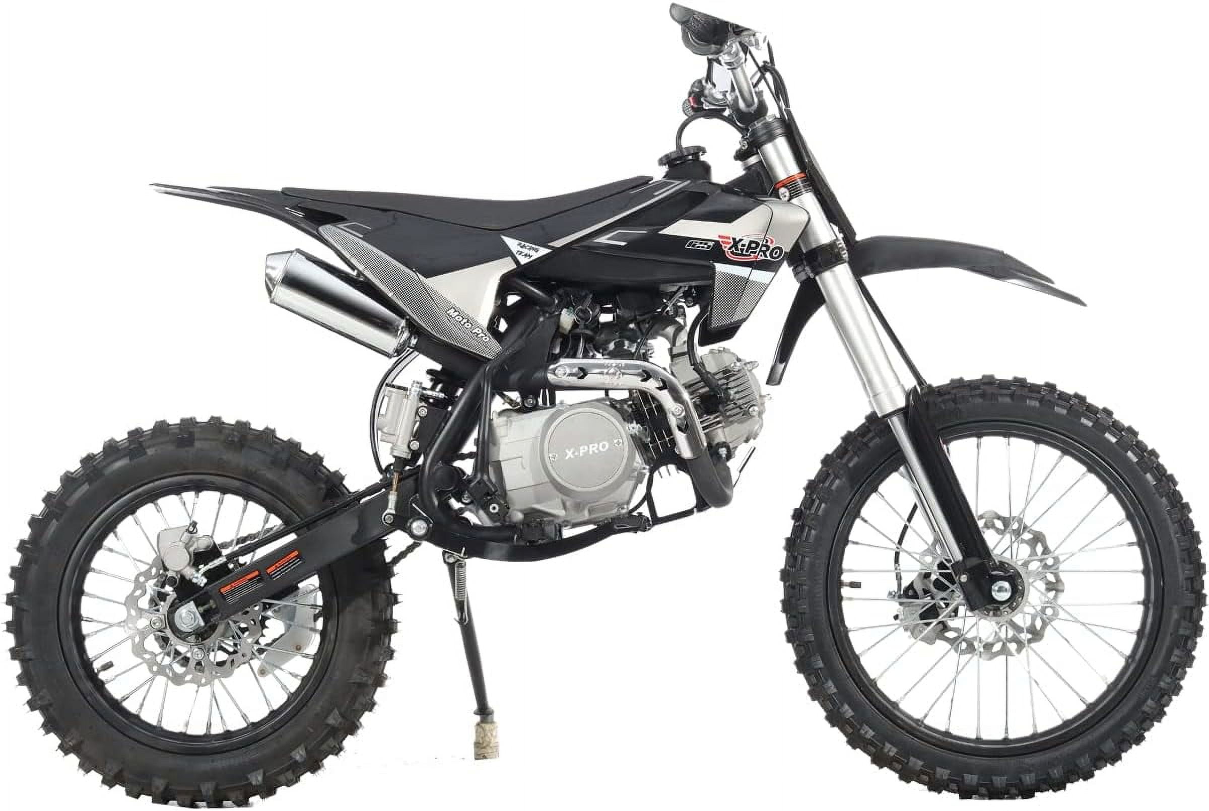 X-Pro Brand New X9 125cc Pit Dirt Bike with 4-Speed Manual Transmission Kick Start 17"/14" Tires