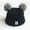 Black, variant on Infant Toddler Beanie Woolen Hat Pure Color Winter Double Ball Wool Knitted Cap for 0-2 Years Old