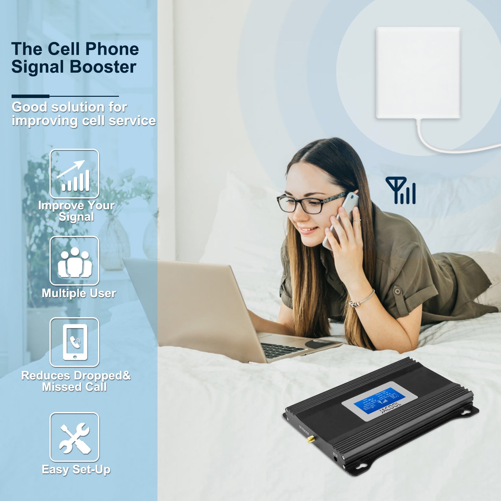 4g Lte Verizon Signal Booster JACOOL Cell Signal Booster For AT&T