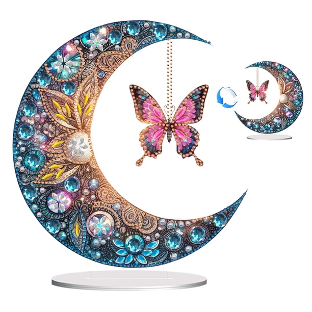 Kit Adornos Mesa Con Pintura Diamantes Acrílico Forma Especial