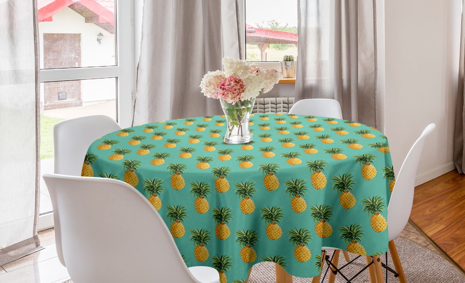 Pineapple Tablecloth Cotton Linen Table Cloth Cover Dining Kitchen Home Decor 