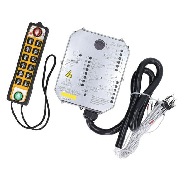 Hoist Crane Remote Control, Hoist Remote Control Set 800MHz Transmission Frequency Anti Drop for Conveyor 24V