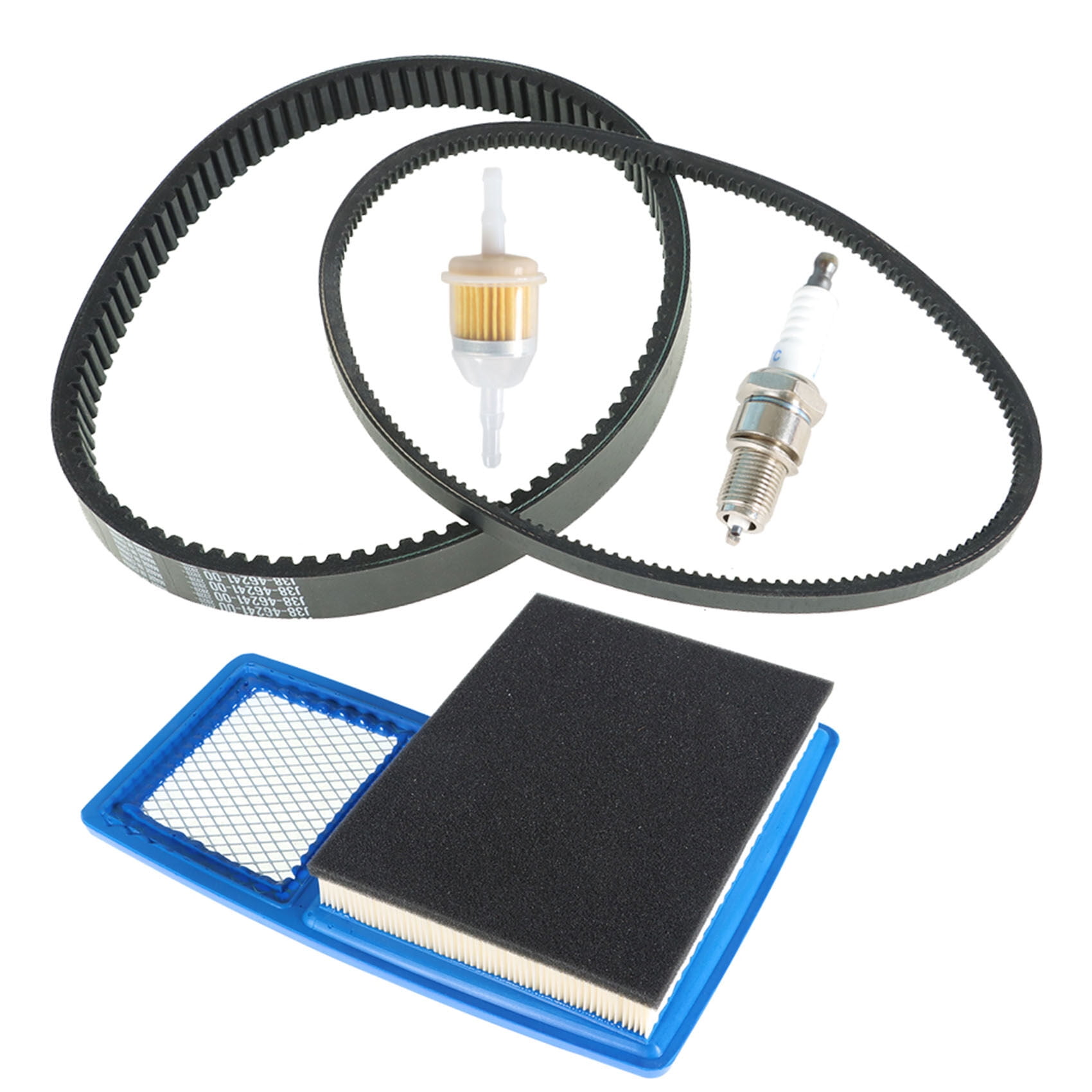 Tune Up Kit Drive Starter Belt Spark Plug Replacement for Yamaha G16 G19 G22 G29 Gas Golf Cart 301cc or 357cc 1996-Up