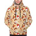 thumbnail image 4 of KLL Guinea Pigs And Mushrooms Print Mens Hoodie Long Sleeve Casual Pullover Hooded Sweatshirt Fashion Drawstring Hoodies with Pocket-XX-Large, 4 of 6