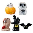 thumbnail image 7 of Mikilon Halloween Decorations, Miniature Glowing-in-the-Dark Halloween Creativing Cute Ghost Devil Pumpkin Decorations DIY Accessories Resin Knick-Knacks Halloween Gifts, Resin, A, 7 of 7
