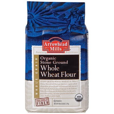 Arrowhead Mills Organic Stone Ground Whole Wheat Flour, 80 Oz by Hain Celestial