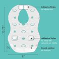 thumbnail image 2 of Babyworks™ Biodegradable & Compostable Bibs Teal & White, 2 of 8